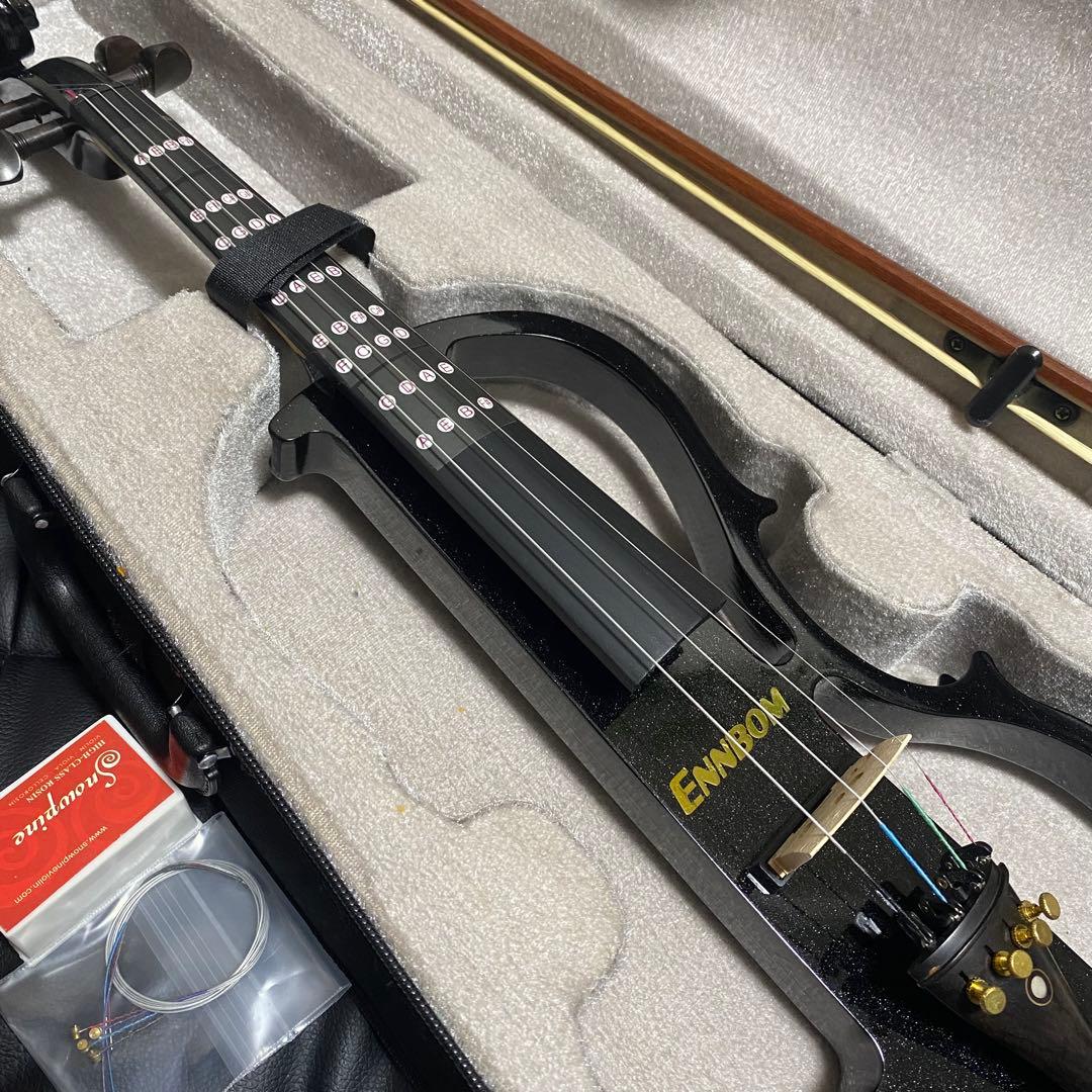 エレキヴァイオリン Ennbom フルセット 楽器 Amazon | Ennbom エレキヴァイオリン エボニー サイレント バイオリン