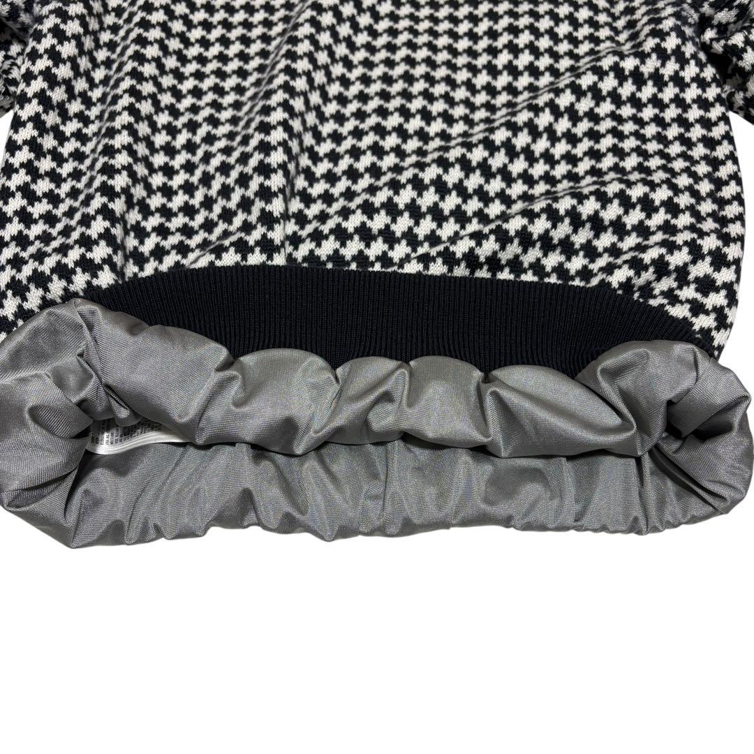 サイズL Callaway裏地防風蓄熱保温 千鳥柄 総織柄Vネックニット