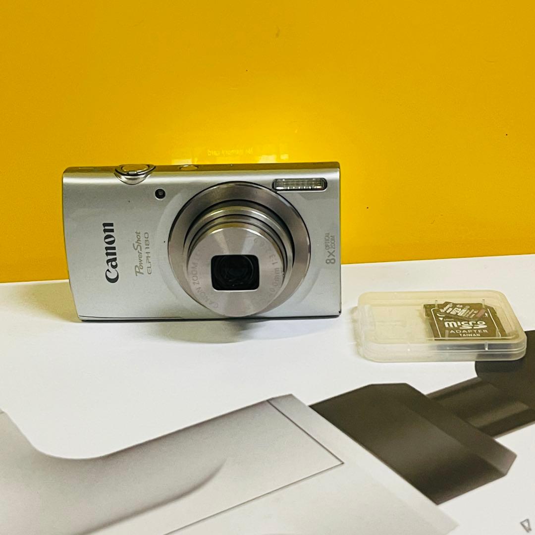 デジカメ Canon PowerShot ELPH180 動作品SDカード付き