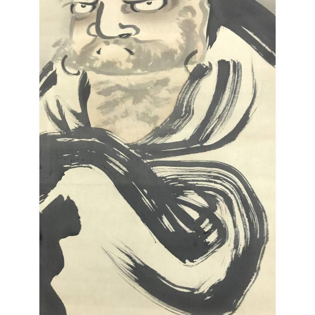 真作/新谷鐵僊/達磨図/ダルマ/人物図/掛軸☆宝船☆AK-631 - メルカリ