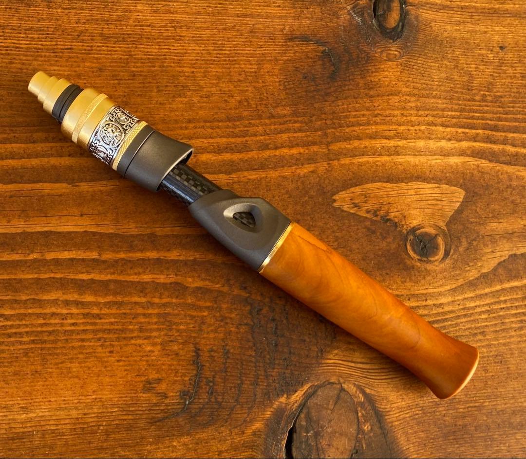 穴釣りセット アイスフィッシング 穴釣りロッド 天然木グリップ タイコ