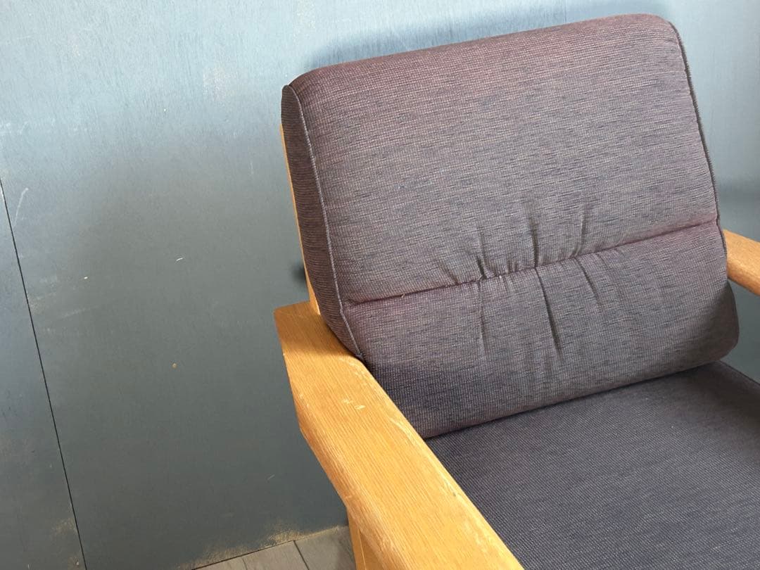 ①飛騨産業 HIDA カヤ KAYA 1Pソファ オーク無垢材 ラウンジ NG②