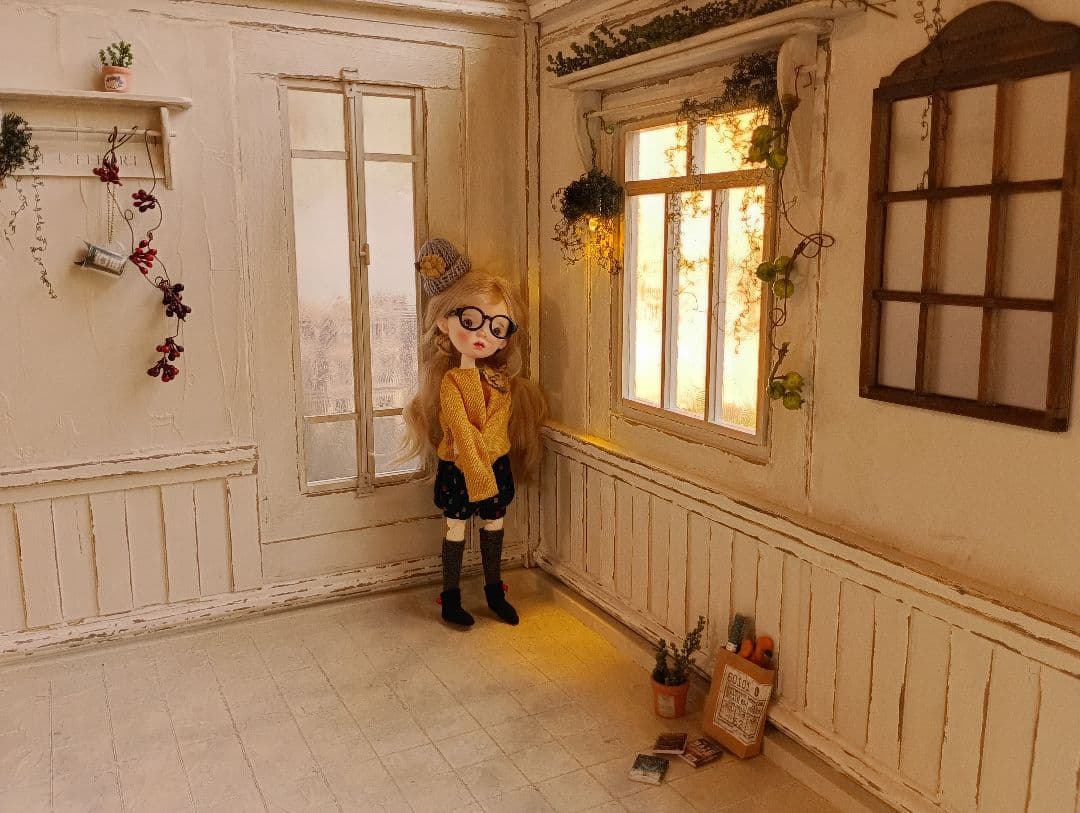 NO.100　木製 ドールハウス　背景ボード NO.100 木製 ドールハウス 背景ボード