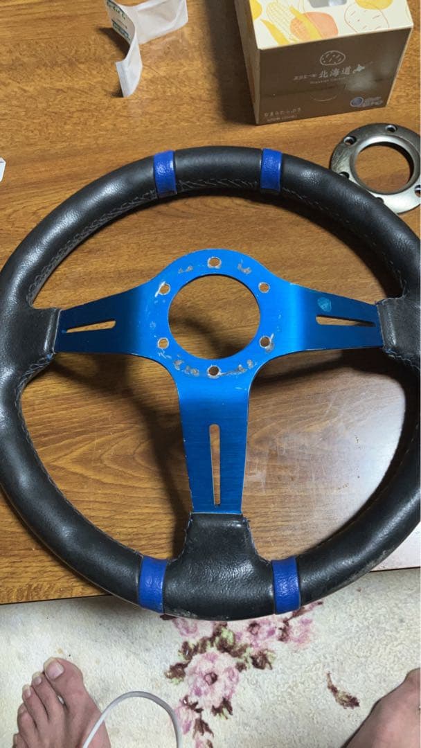 momo tuner 32 ステアリングホイール 黒 レザー 美品 訳あり MOMO