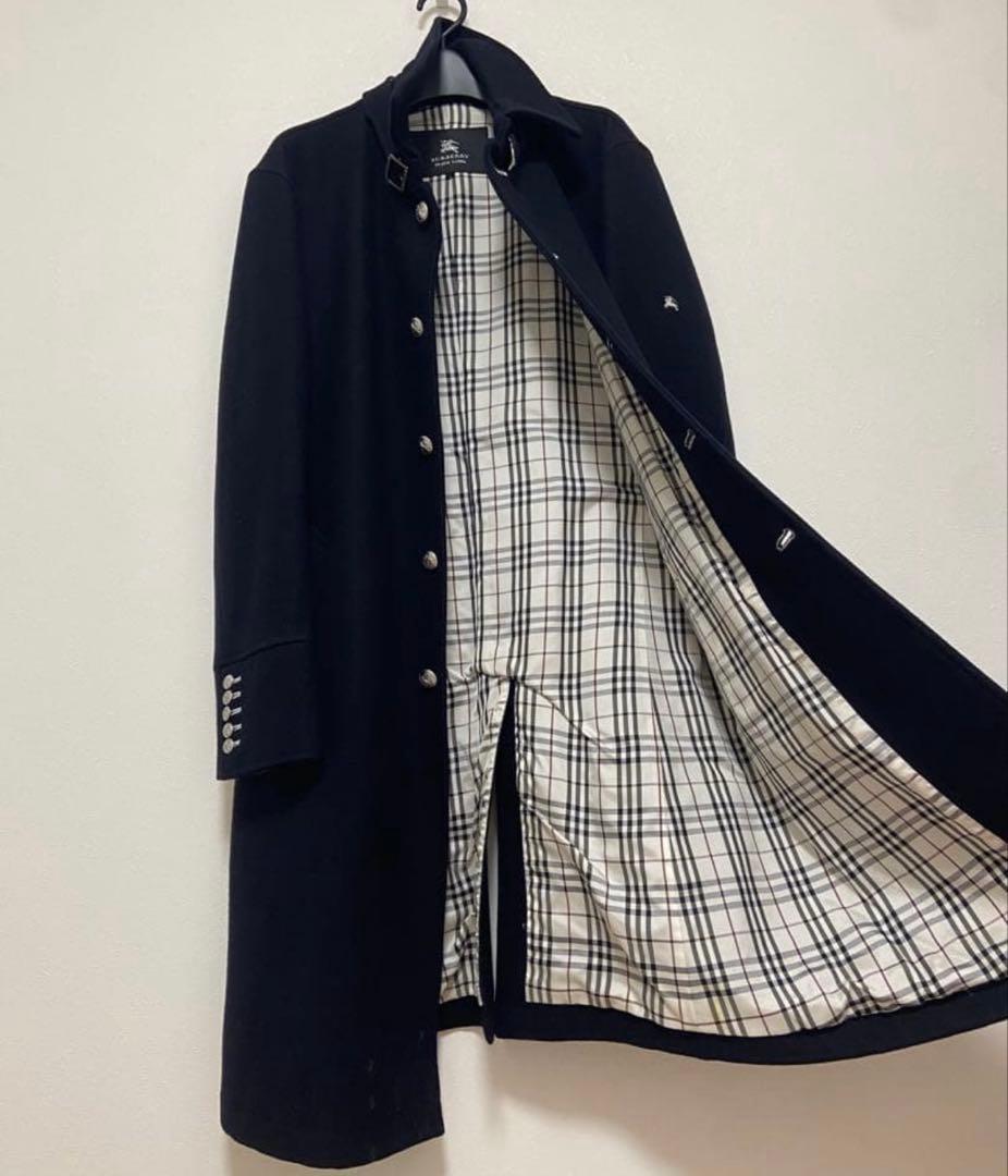 【希少】バーバリーブラックレーベル ネイビー コート※最終値下げ 中古・古着通販】BURBERRY BLACK LABEL (バーバリーブラックレーベル