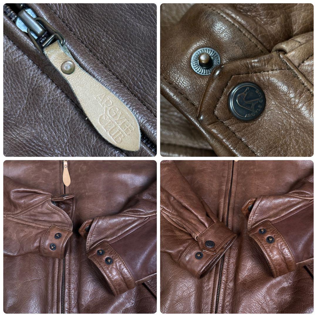 ARGYLE CLUB 80s ビンテージ レザー ジャケット アーガイルクラブ