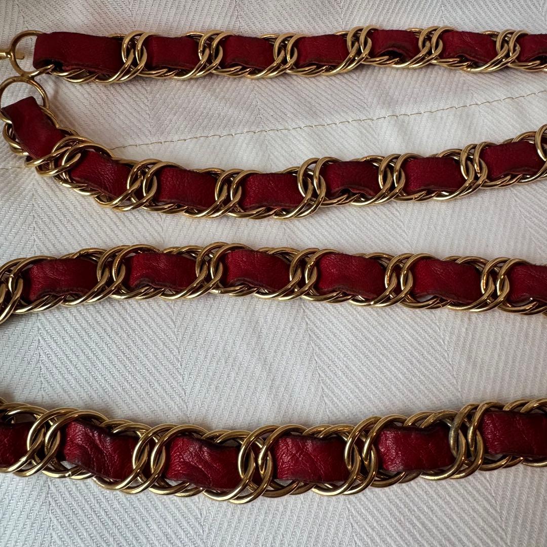 超希少　CHANEL／ヴィンテージ ナンバーチャーム “5” チェーンベルト