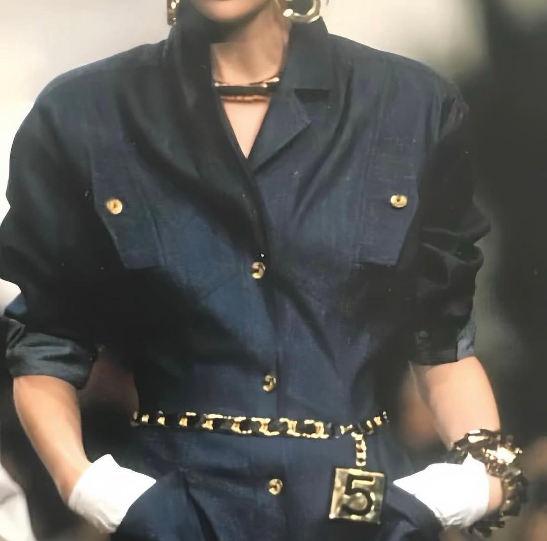 超希少　CHANEL／ヴィンテージ ナンバーチャーム “5” チェーンベルト