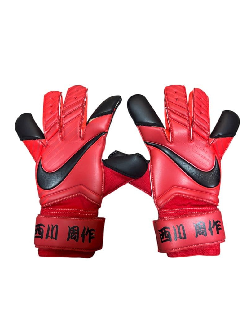 Nike 西川周作サイン入り キーパーグローブ レッド 本人使用⁄サイン