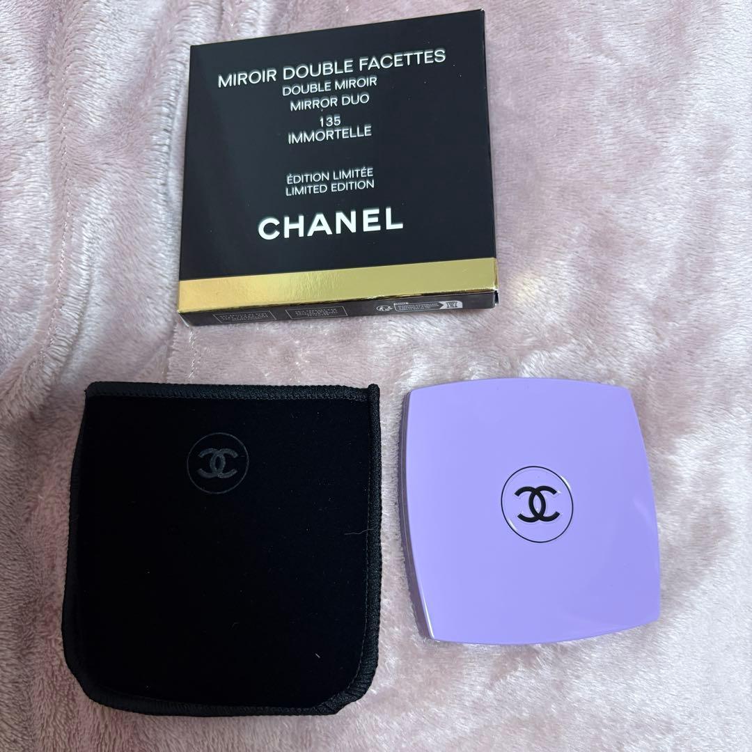 CHANEL 135 イモーテル ミラー 限定品 シャネル コンパクト ミラー イモーテル 135 パープル CHANEL 鏡