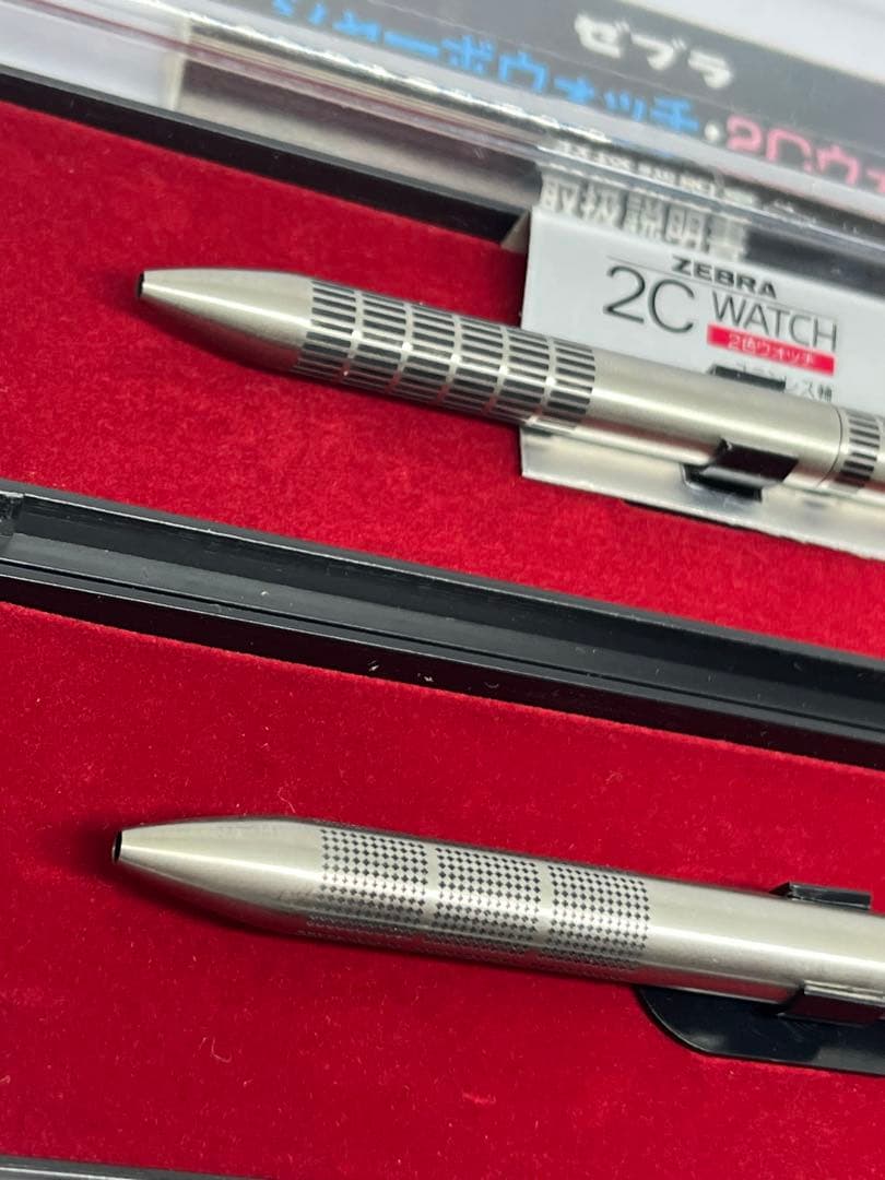 蝕刻 ゼブラ シャーボ 2Cウォッチ 2色ボールペン 時計付き 2本セット