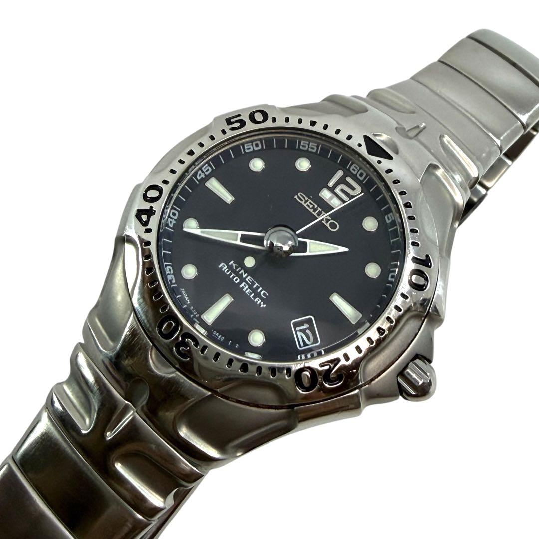 Ⴤ1410 希少レアꕤSEIKO キネティック 自動巻き オートリレー - メルカリ