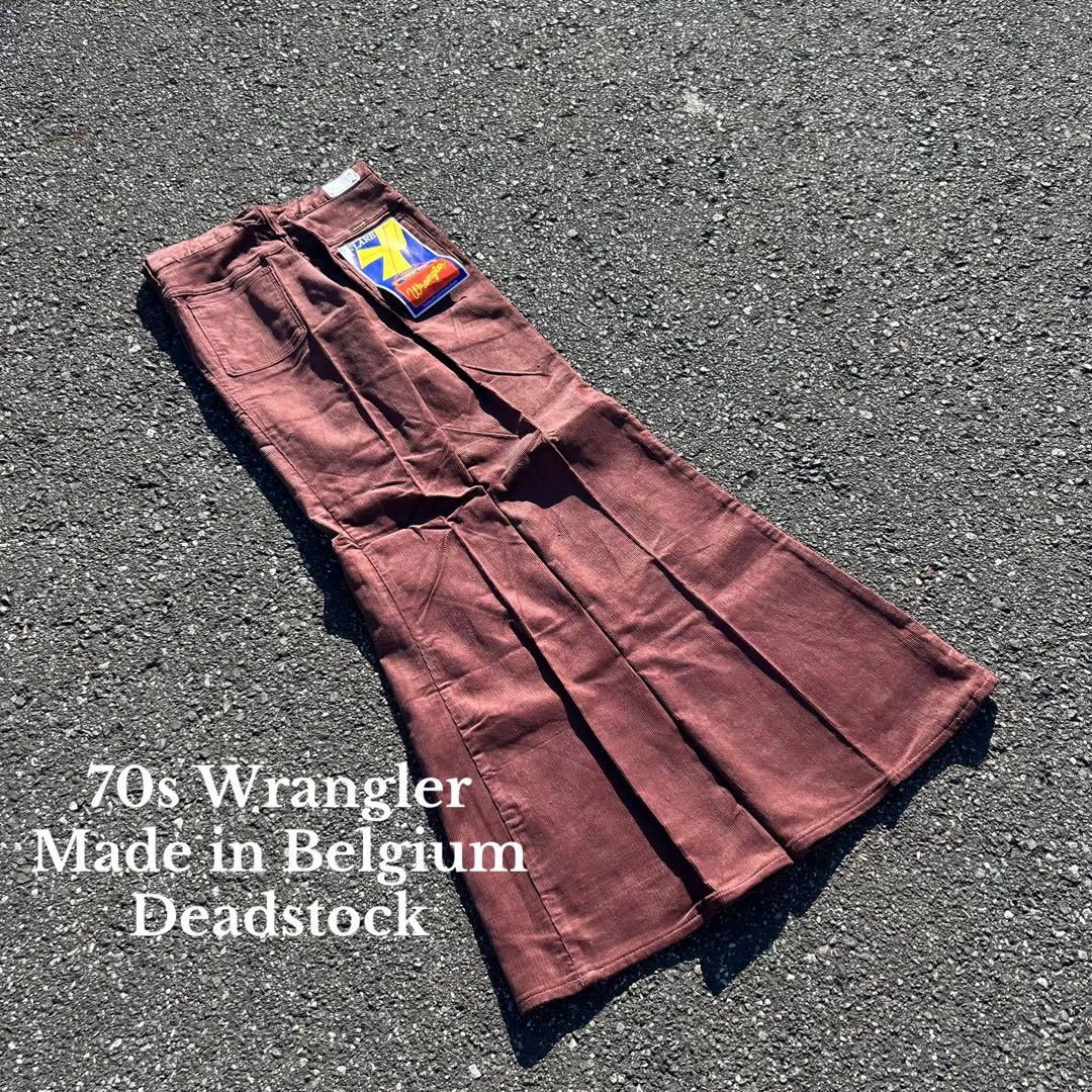 R*a様 70s Wrangler デットストック ベルギー製 ベルボトム フレ 70s Wrangler デットストック ベルギー製 ベルボトム フレアパンツ