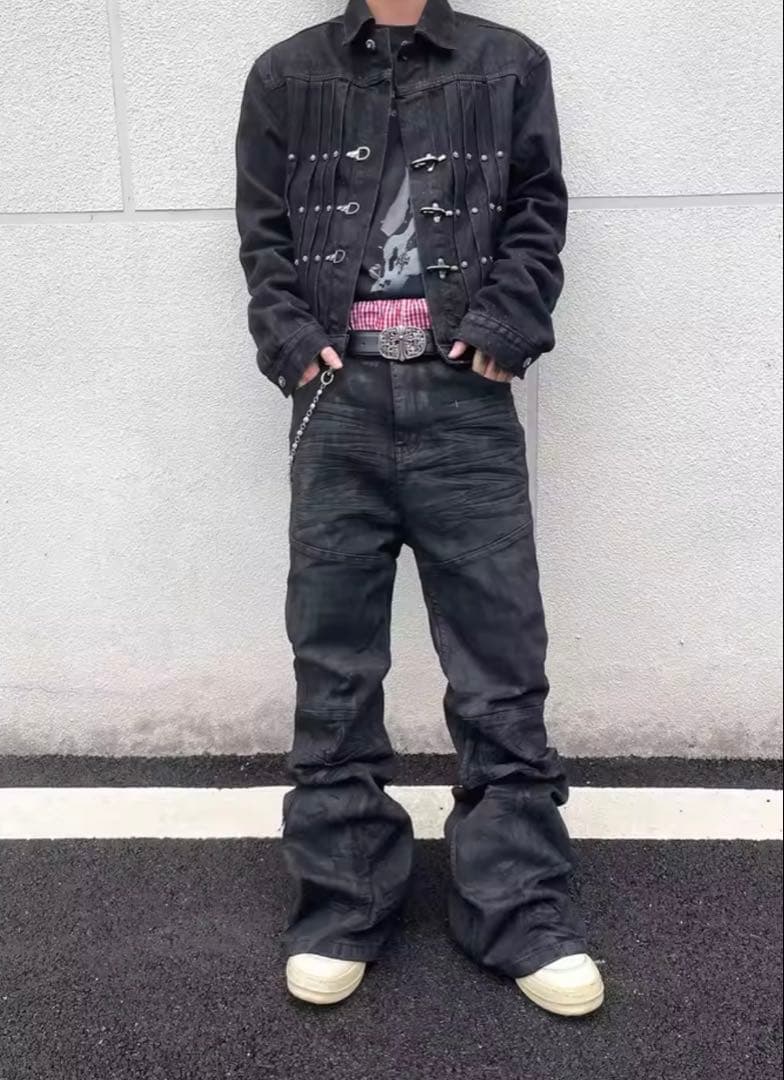 00s Archive Flare Denim Pants –Oil Black 00s archive oil black flare denim pants
