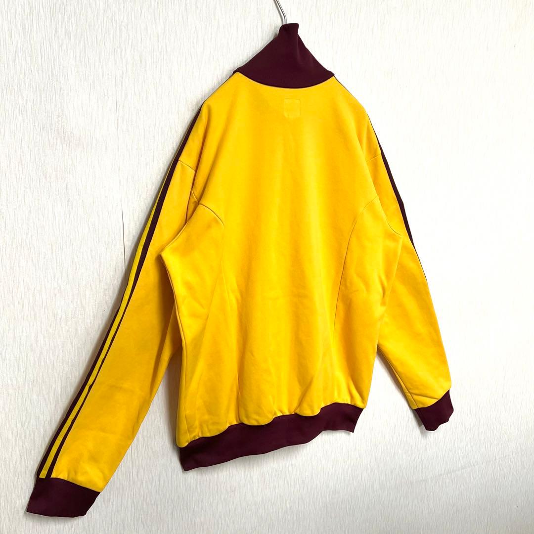 レアカラー好配色‼️】adidas トラックジャケット 黄 エンジ XL 古着