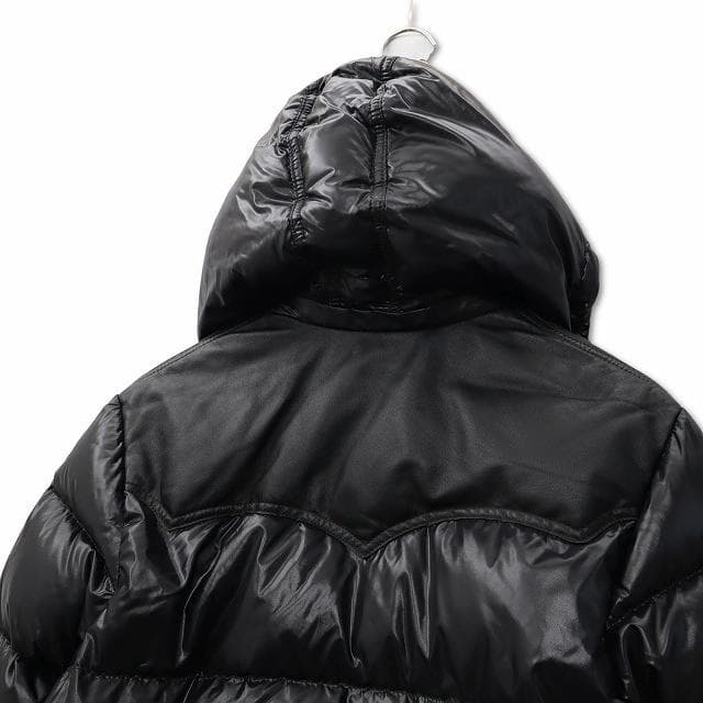 デュベティカ DUVETICA ラムレザー切替 ダウンジャケット M ブラック