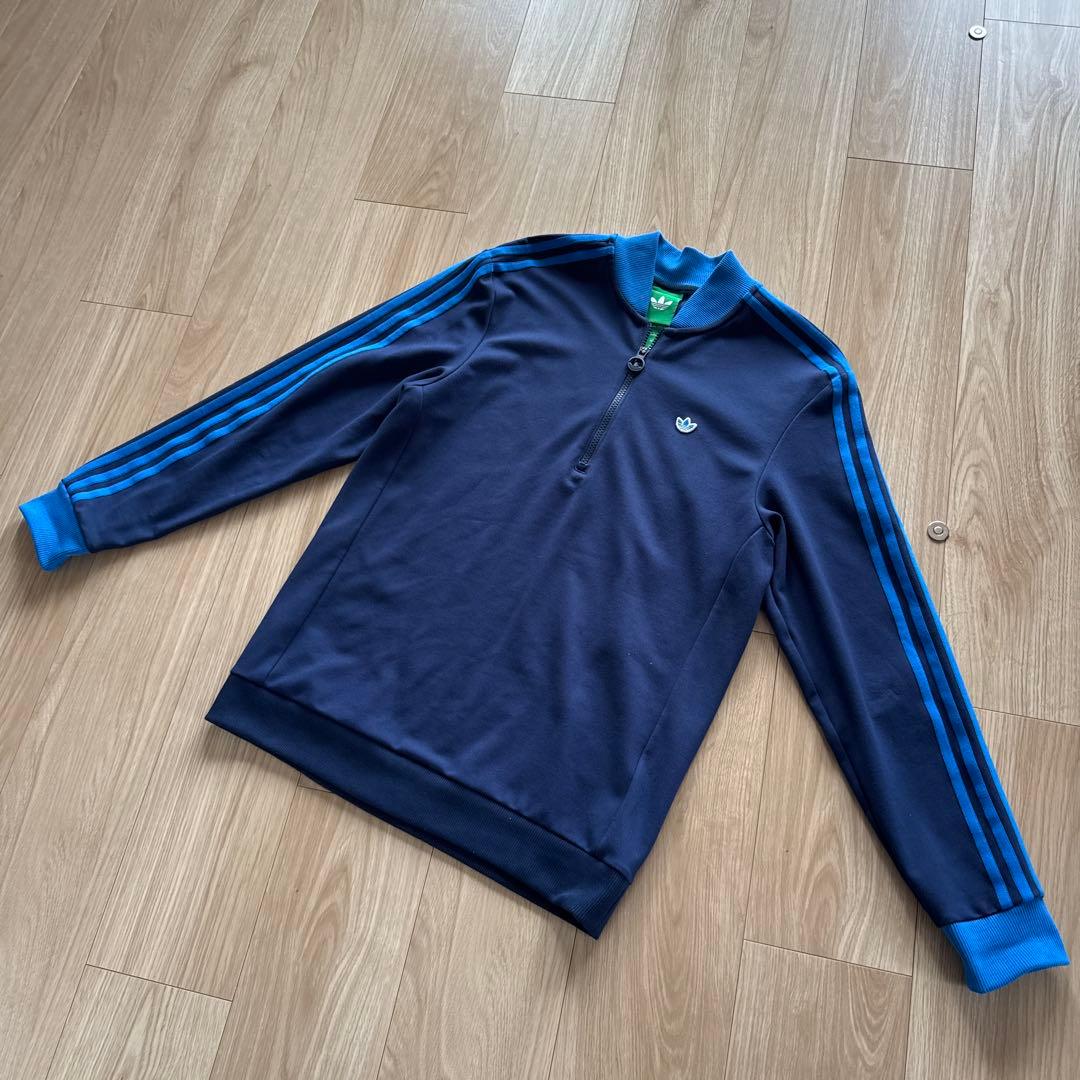 adidas ジャージ ジップアップ ゴルフ ネイビー S adidas ジップアップ