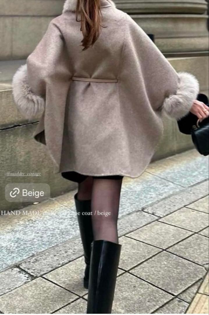 ◾️新品タグ付き◾️madder vintage 2wayケープコート ベージュ