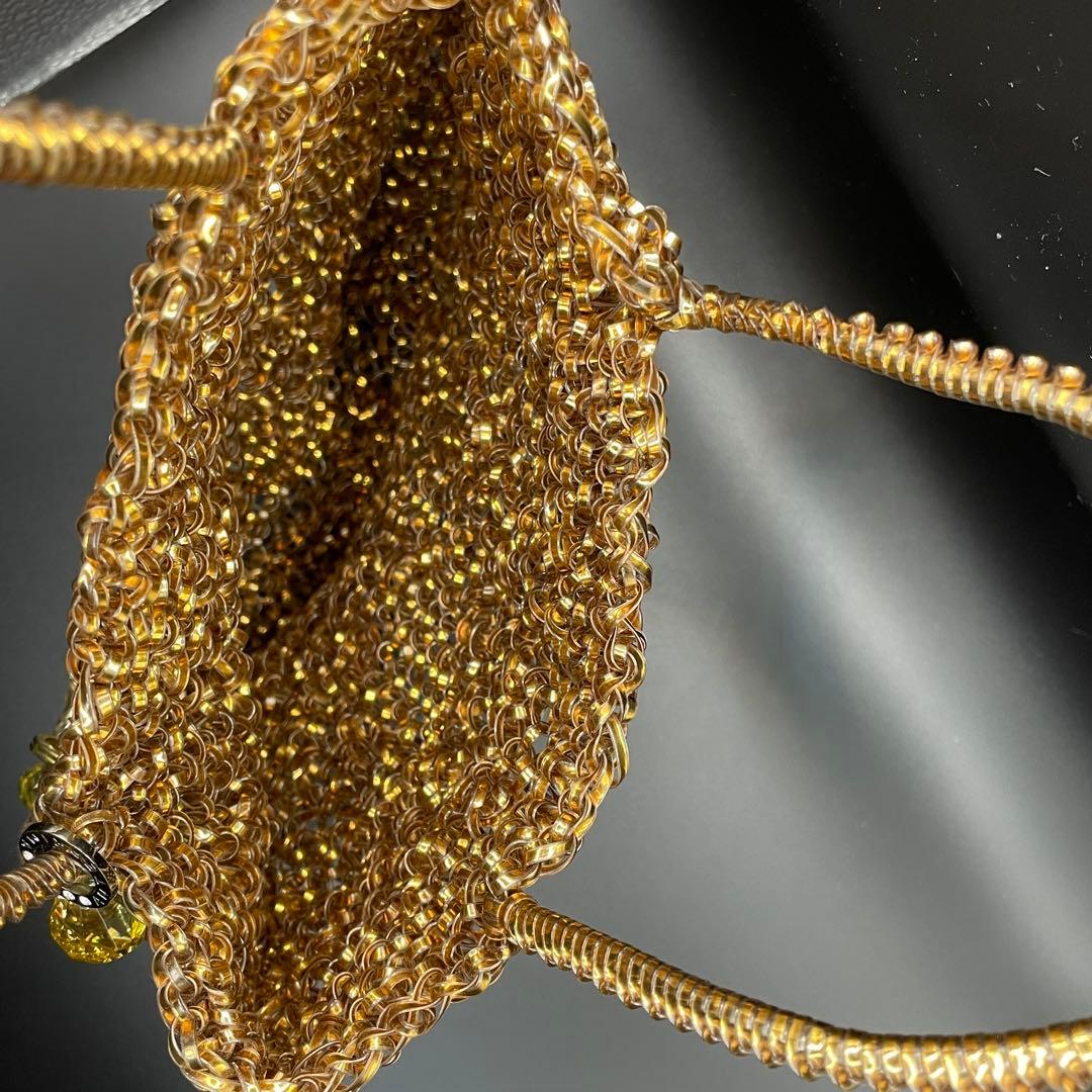 ANTEPRIMA ワイヤーバッグ ゴールド スクエア チャーム2個付き - メルカリ