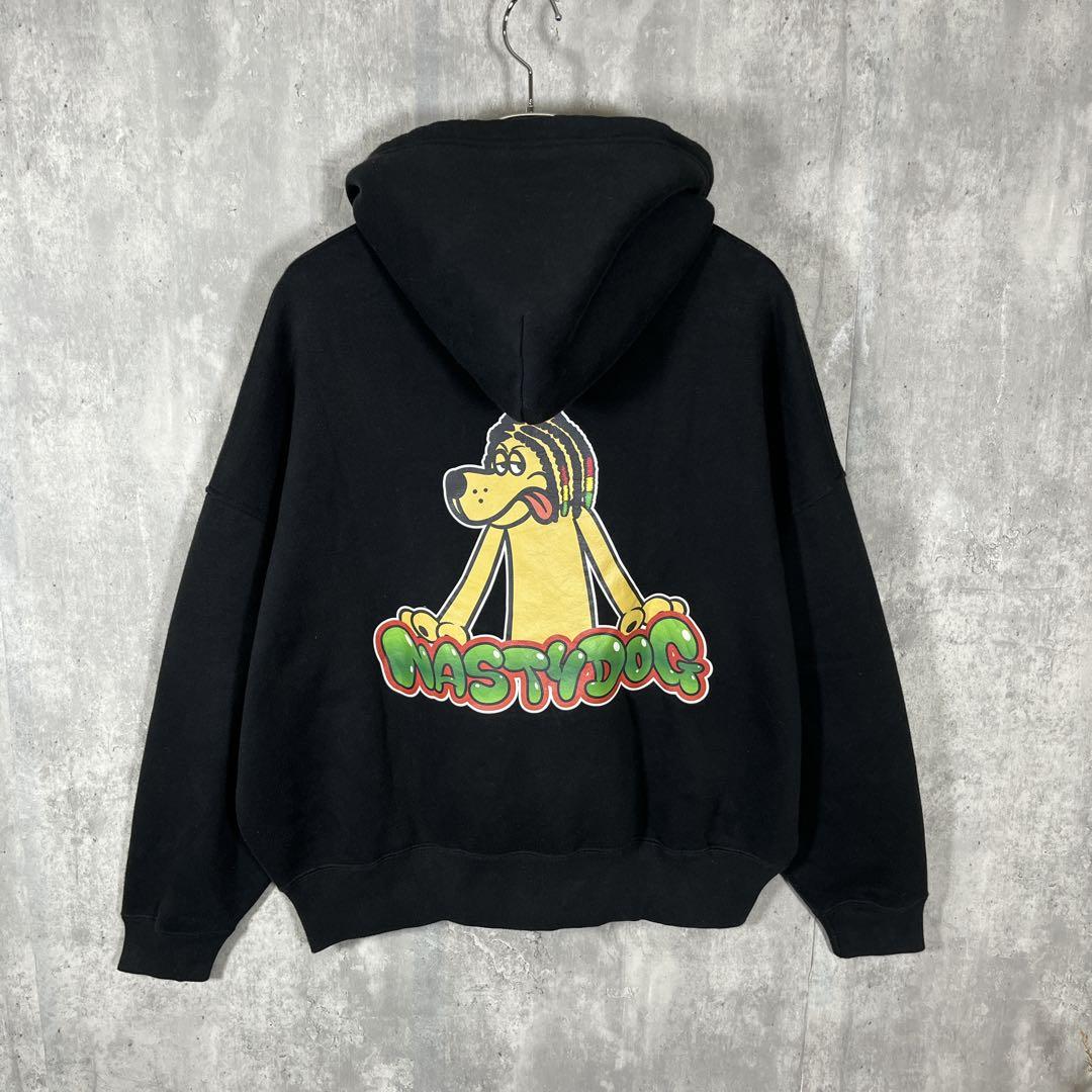 希少•初期モデル】NASTY DOG ナスティードッグ パーカーバックプリント