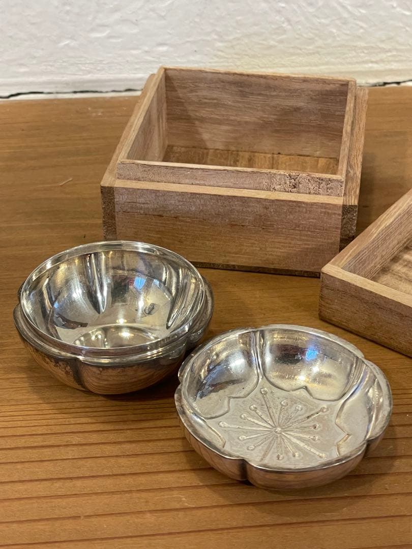 純銀製　初代花柳寿美　十三回忌　香合 茶道具 骨董品 アンティーク シルバー