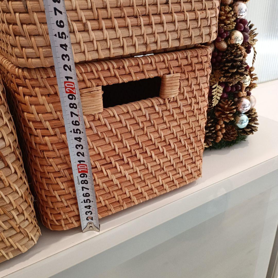 ニトリ 無印良品 ラタン籠