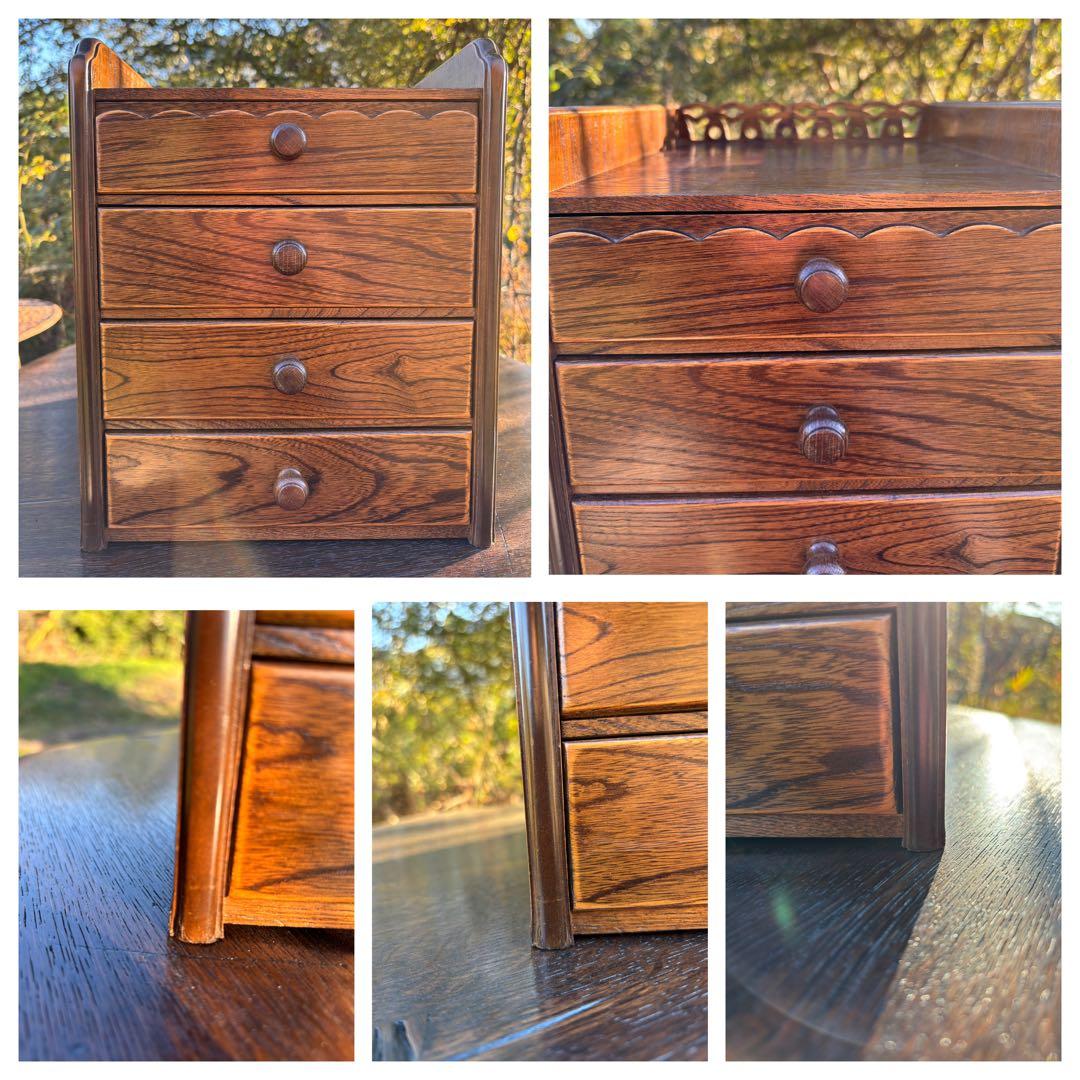 難あり】パリの雑貨屋 4段 ミニチェスト 卓上 小物入れ 小引き出し