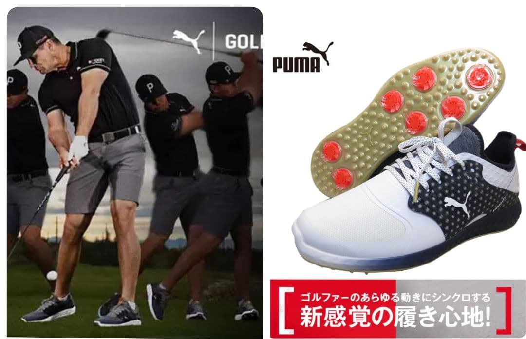 PUMA レザー天然皮革ゴルフシューズ　デシャンボー共同開発 PUMA レザー天然皮革ゴルフシューズ デシャンボー共同開発 - メルカリ