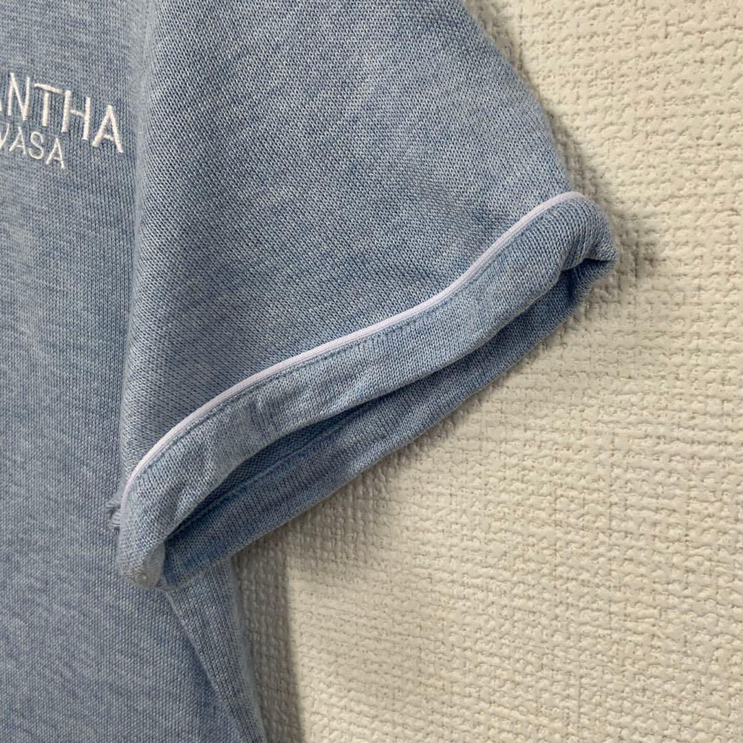 Samantha Thavasa NO.7 ポロシャツ ブルー 40サイズ - メルカリ