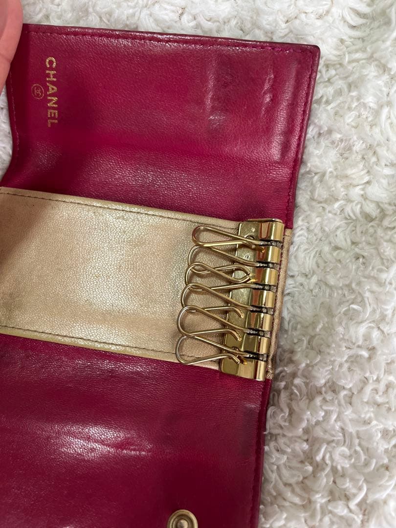 値下げ CHANEL シャネル カメリア キーケース 6連フック - メルカリ