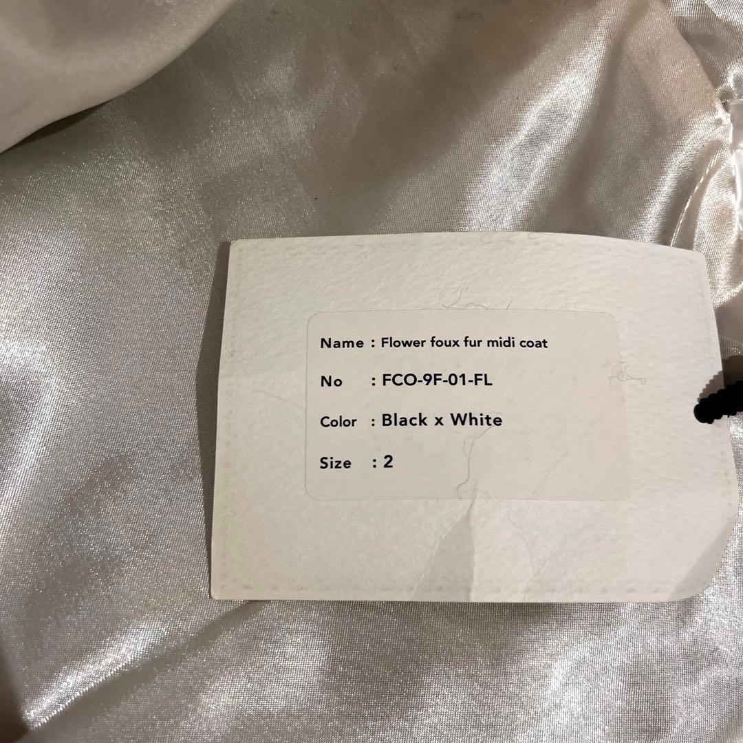 新品タグ付き☆トレゾア フラワーファーコート ブラック