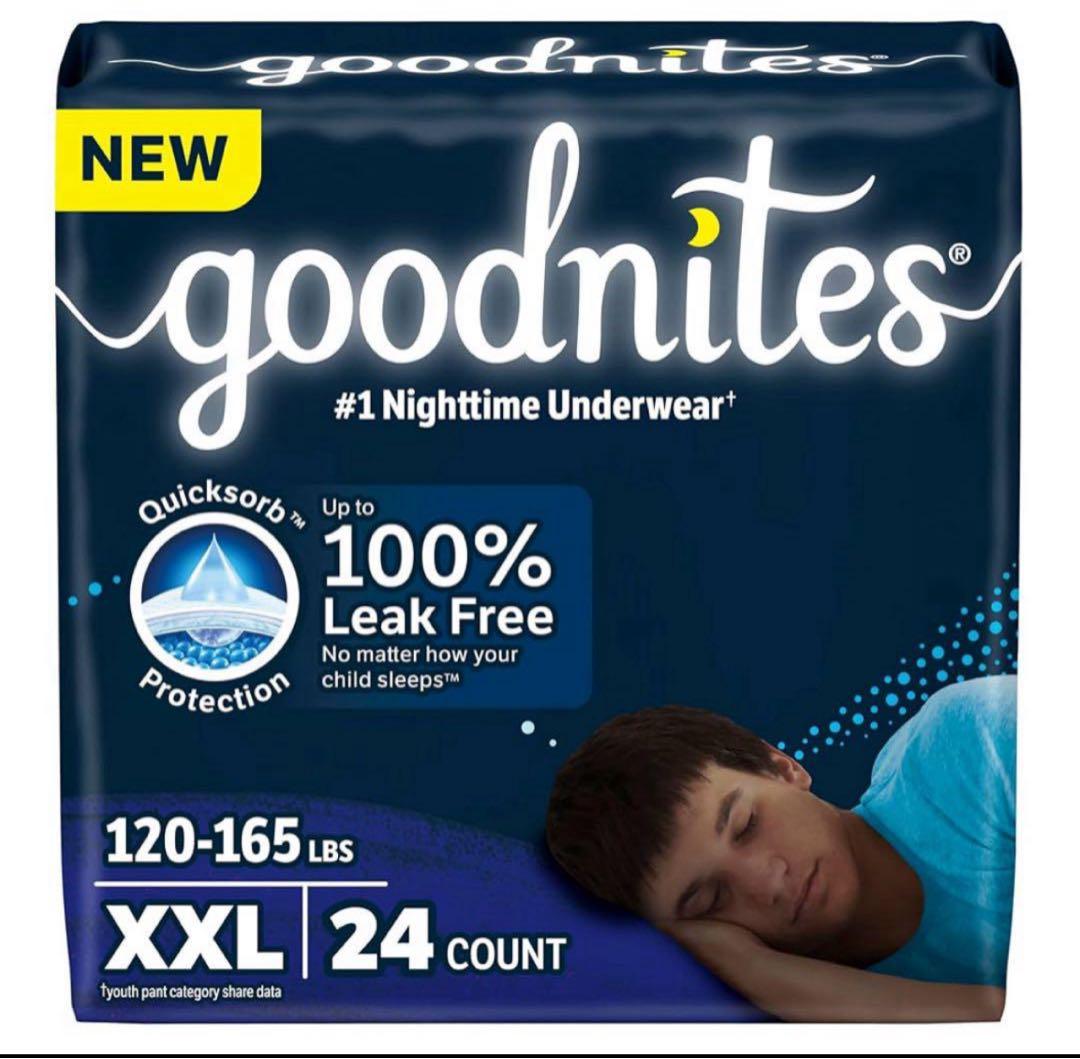 goodnites XXL 紙おむつ 男の子用 2枚セット ABDL - メルカリ