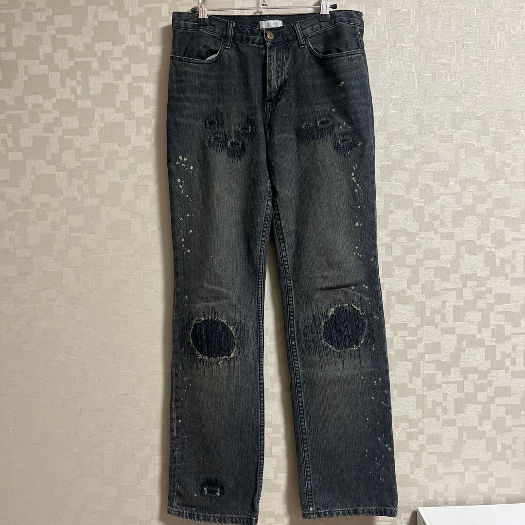最安値】ナンバーナイン 01AW スタンダード期 グランジデニム 4×34