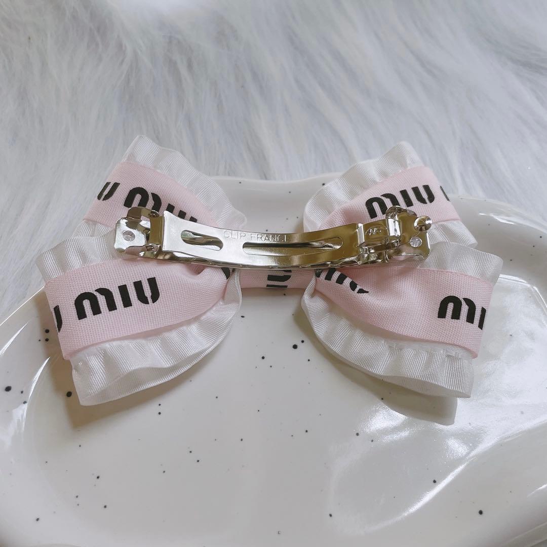 MIUMIU ミュウミュウ バレッタ リボン ヘアクリップ 新品未使用 ピンク