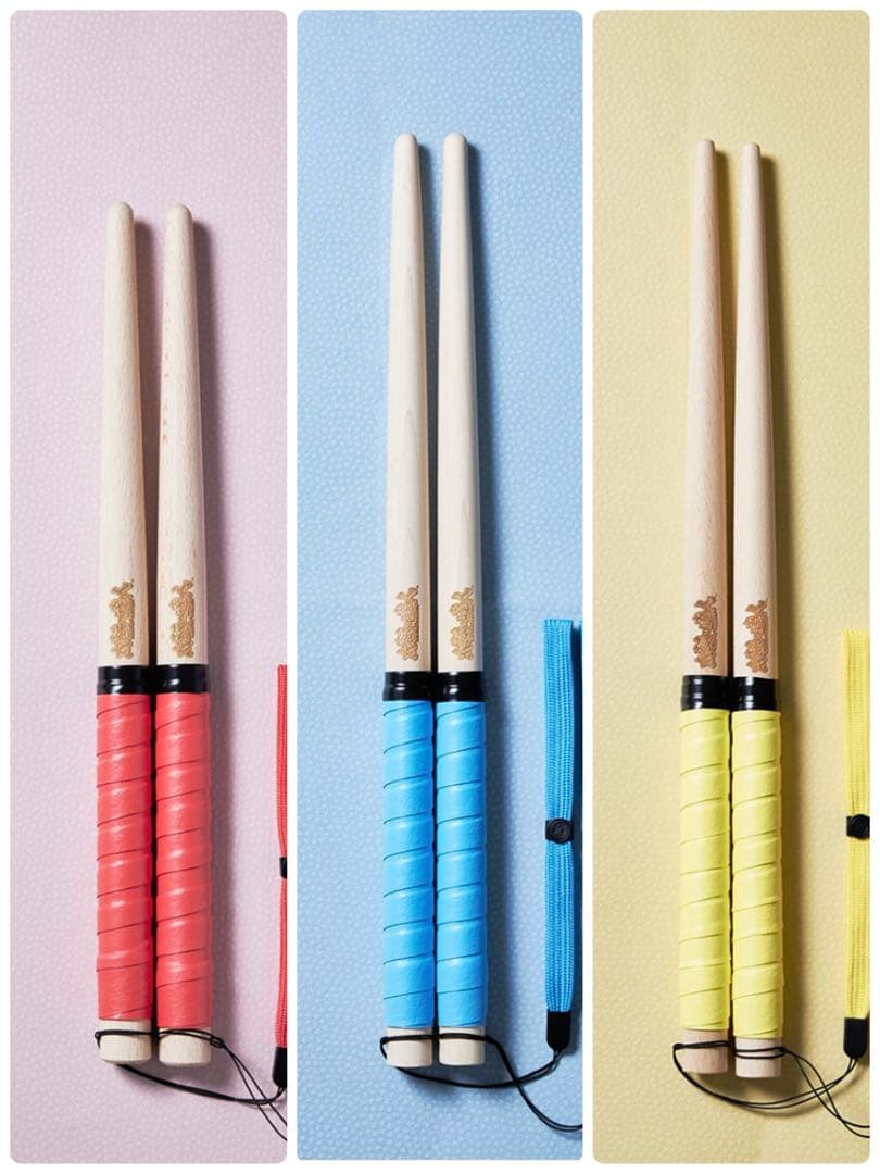 太鼓の達人 公式マイバチ 3種セット 朱 蒼 山吹 - メルカリ