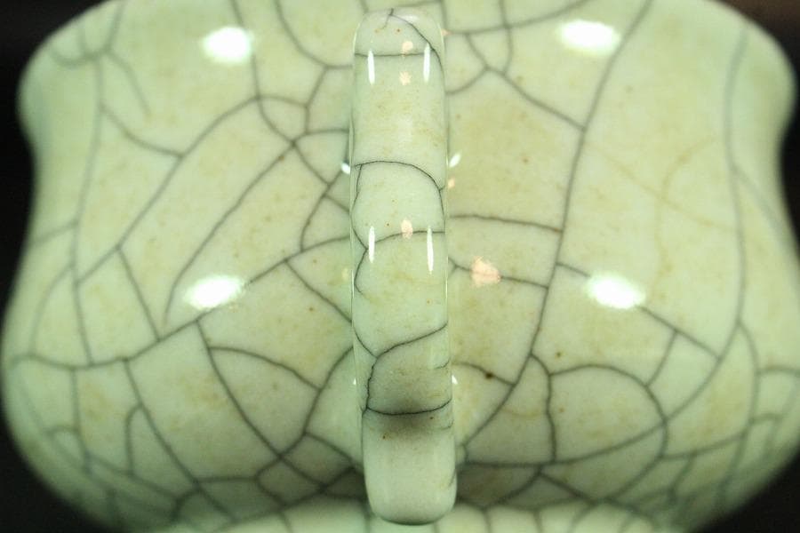 中国美術 哥釉 双耳 香炉(K-XA884) - www.boober.in