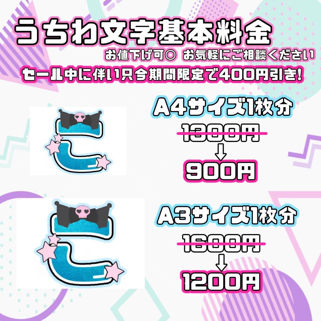 グリッター風 連結うちわ文字 文字パネル うちわ文字 ネームボード