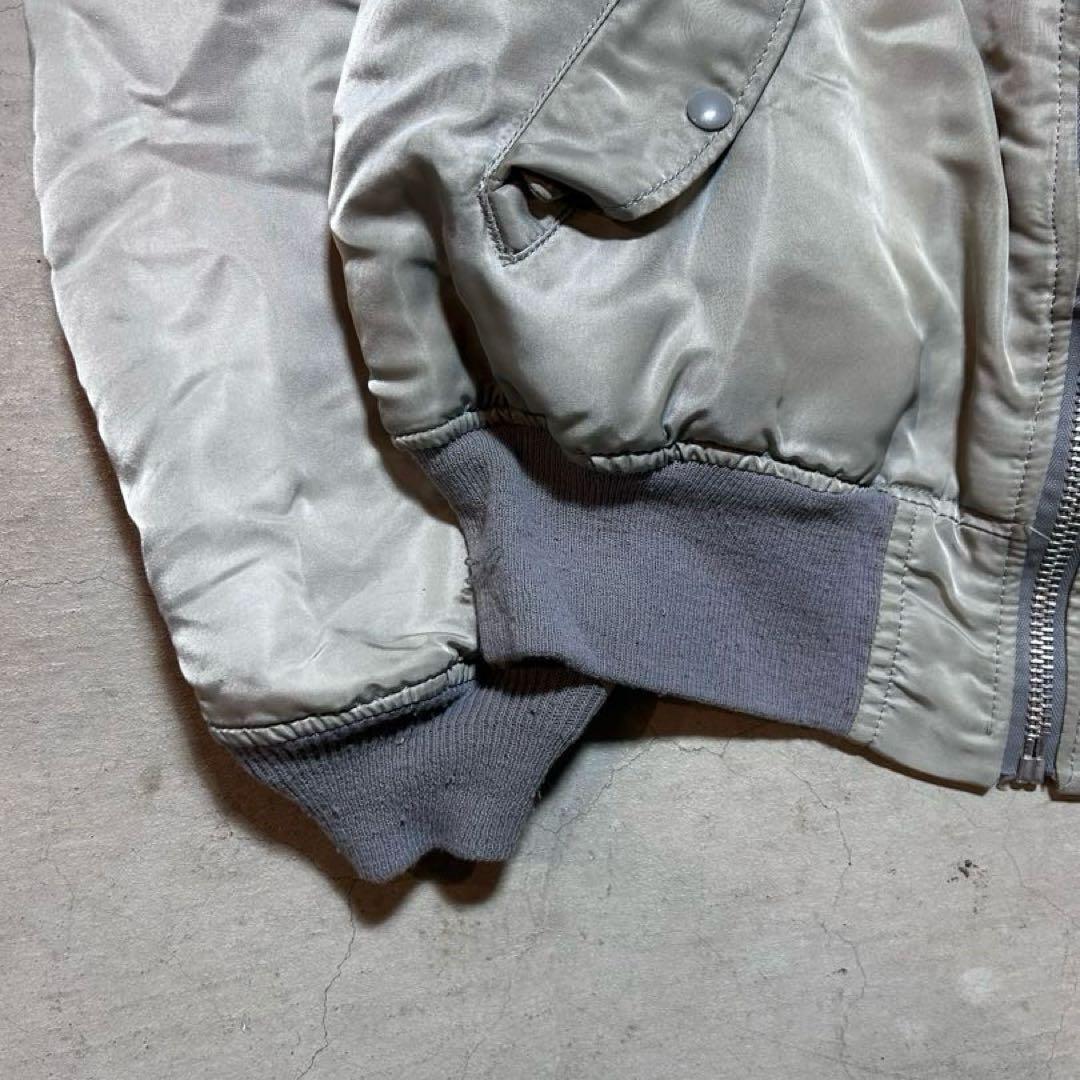 alpha社 ma-1 シルバー 古着 - メルカリ