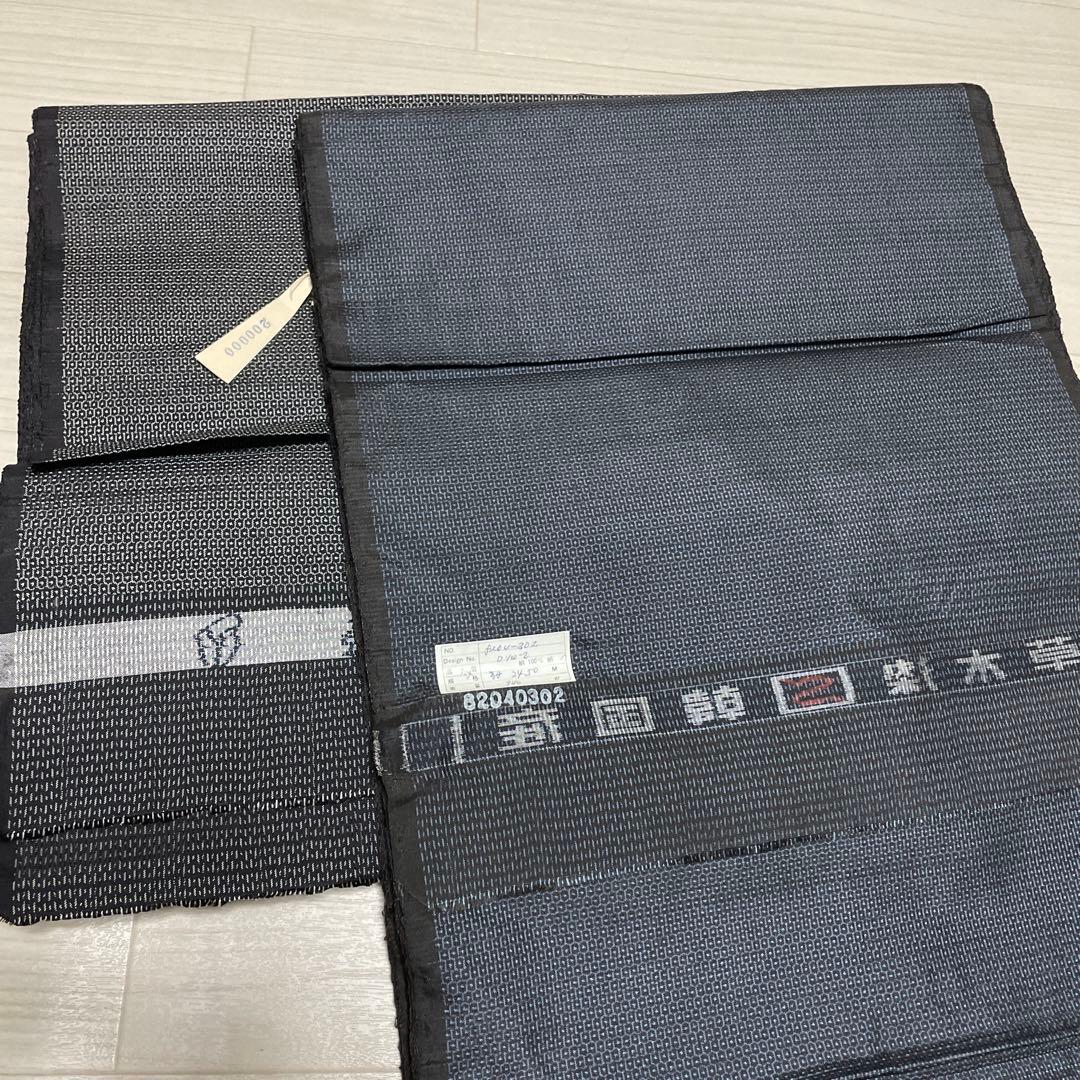 着物ワンピーステントラインロング丈《9》大島紬や紬等(7マルキ含)Mサイズくらい