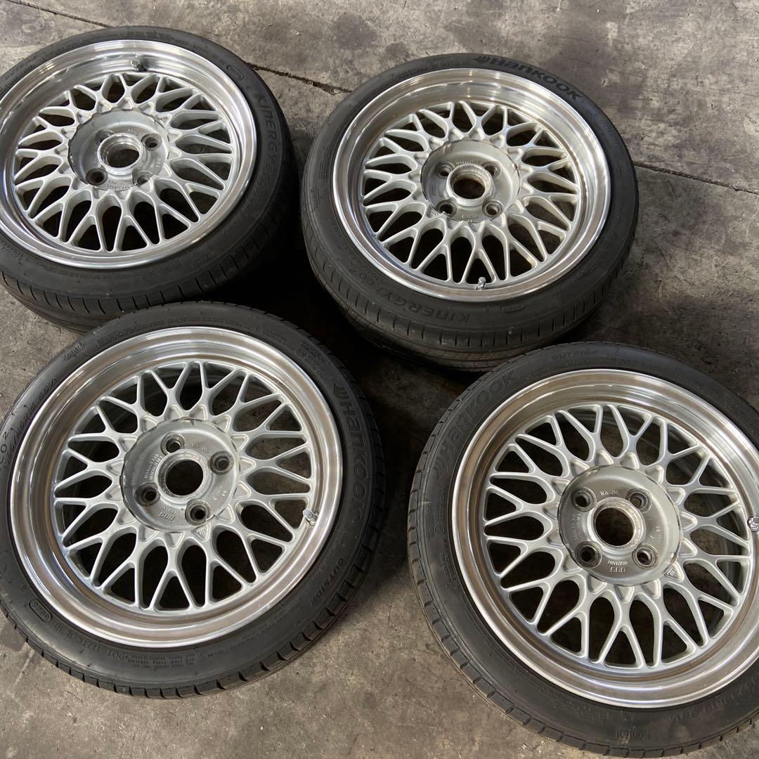 O*M様 BBS15インチ6Jの4本セットになります。ピッチは1:00です 鍛造 軽量 SUBARU スバル STi 純正 BBS 中古ホイール 4本 6J 15インチ