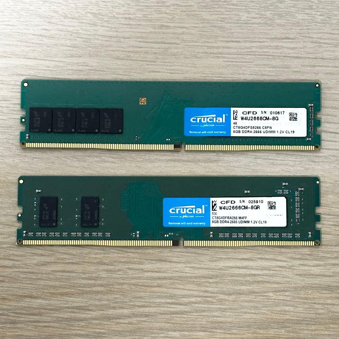 16GB(8GBx2枚) ✨ CRUCIAL DDR4 デスクトップ用メモリ Amazon.com: Crucial 16GB Kit (8GBx2) DDR4 2133 MT/s (PC4-17000
