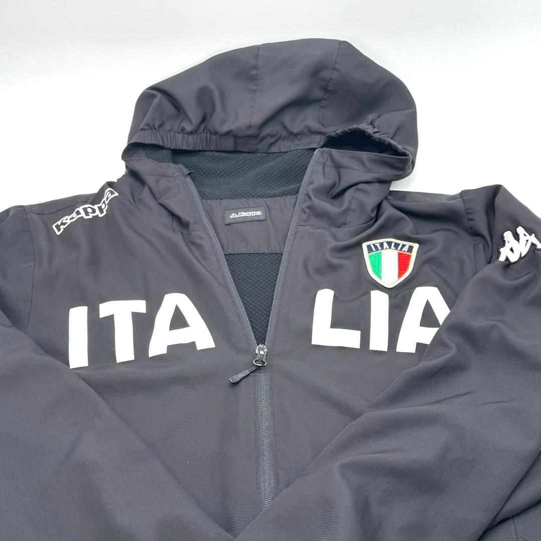 Kappa イタリア代表 ナイロンジャージ セットアップ 黒メンズ XO美良品