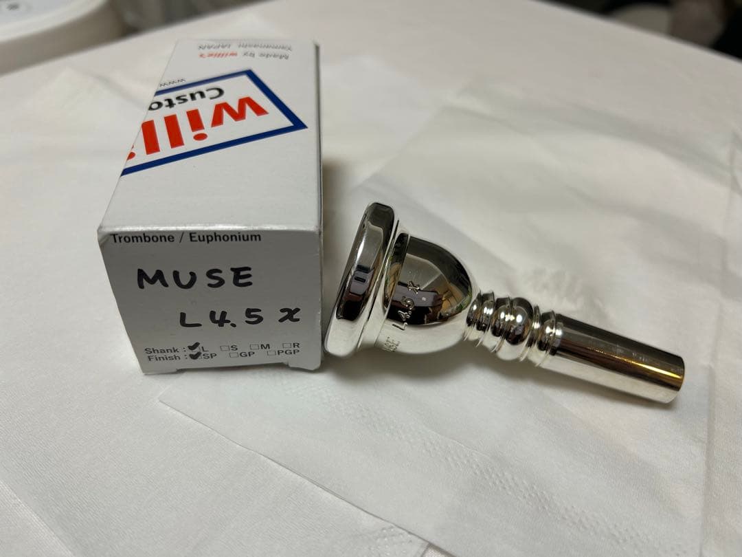 トロンボーンマウスピース　willie’s MUSE L4.5 x トロンボーンマウスピース willie's MUSE L4.5 x willie's MUSE L4.5χ