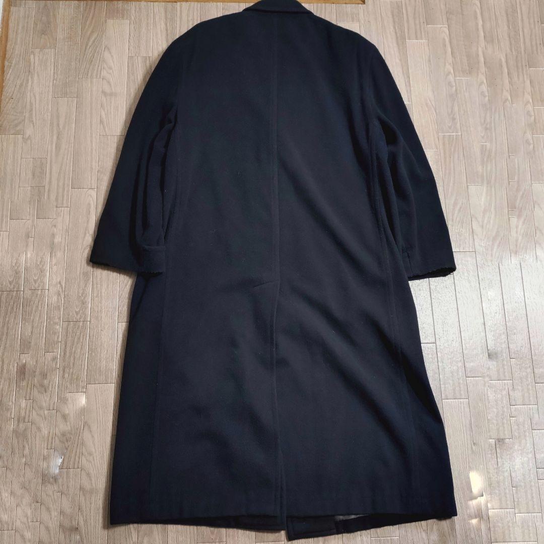 美品 EMPORIO ARMANI 比翼 ロングコート カシミヤ混 50