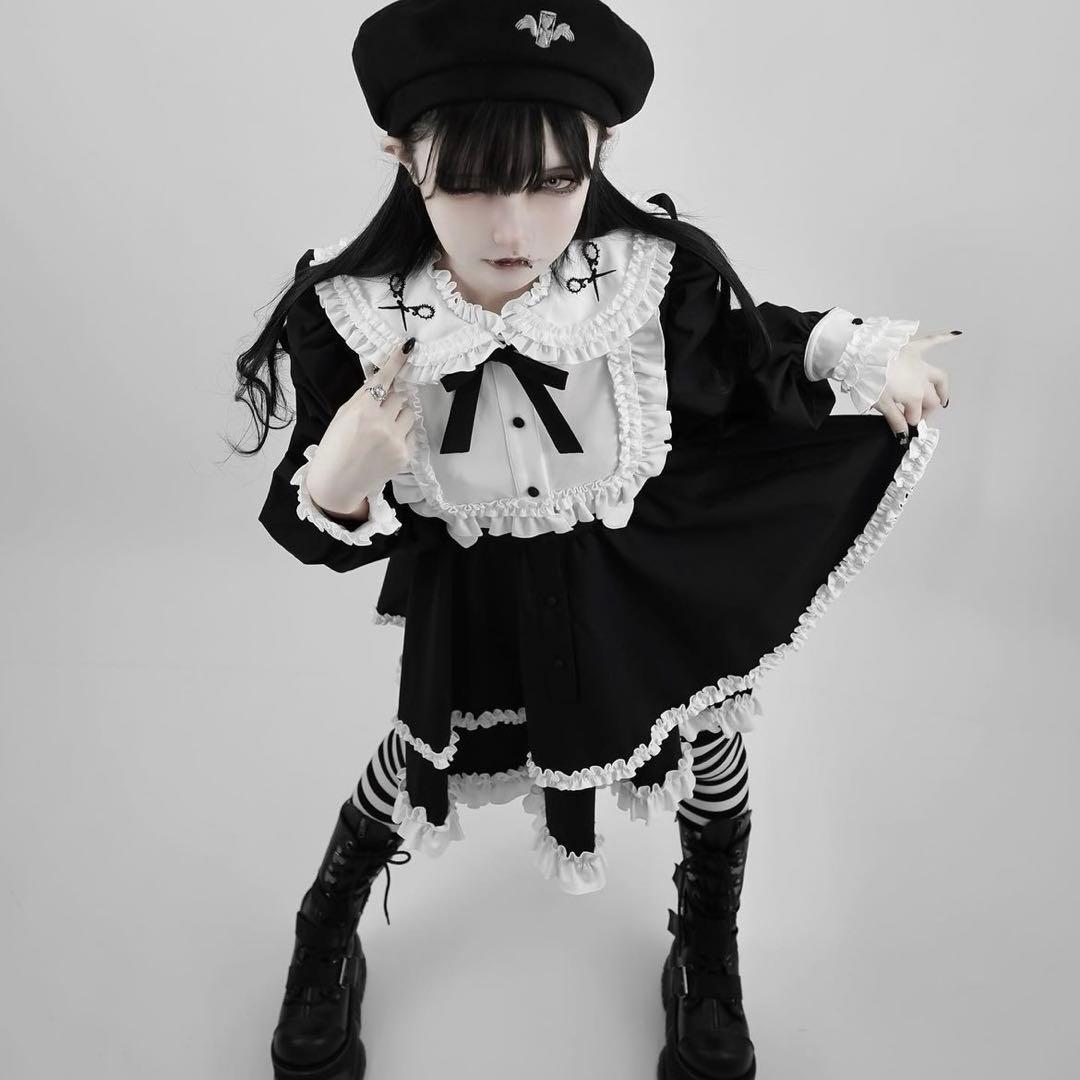 DimMoire ディムモアール 絶メイドワンピース black&white - メルカリ