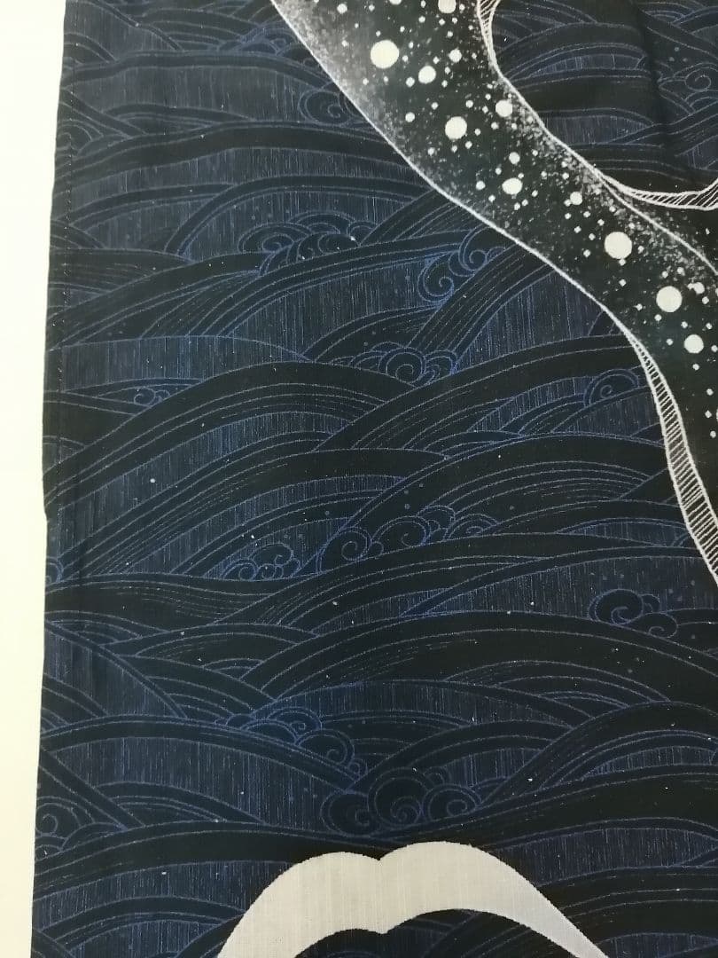 しげこ様専用です〜レア柄☆めずらしい絵羽柄浴衣.紺地波柄 - メルカリ