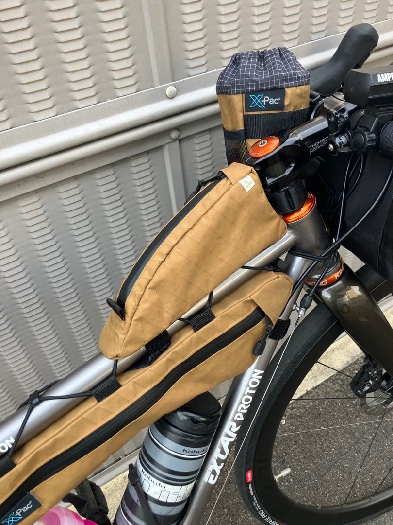 ハンドメイドフレームバッグx-pac 42.5c m トップチューブバッグ付き