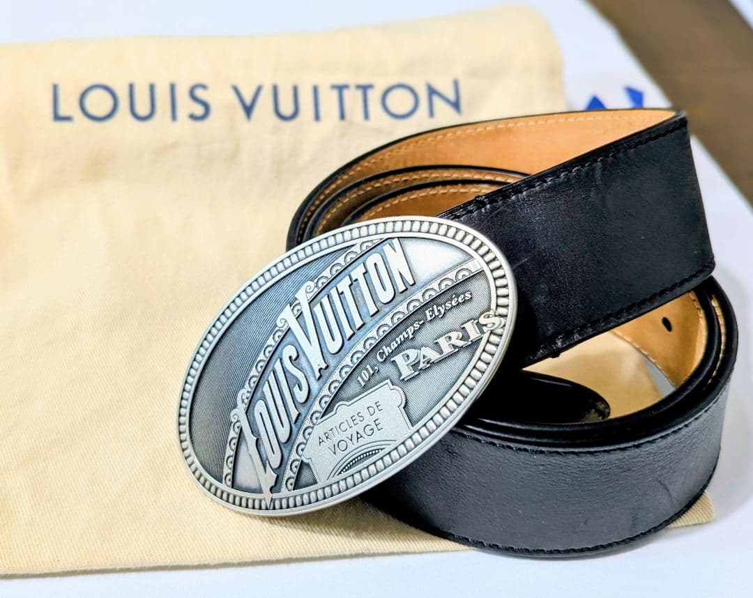 LOUISVUITTON　サンチュールエルドラド　ベルト　ブラック 中古・古着通販】LOUIS VUITTON (ルイ ヴィトン) LOUIS VUITTON ベルト