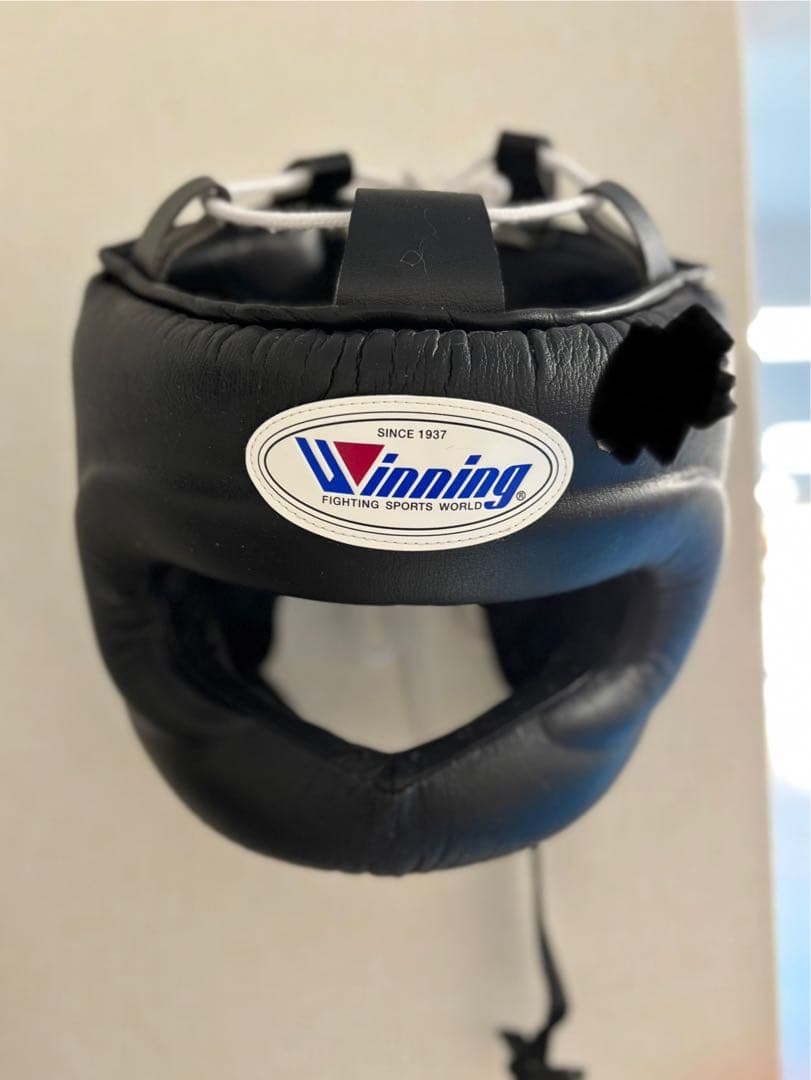ウイニング製　フルフェイスヘッドギア FG5000 Lサイズ 黒 箱無し ウイニング ボクシングヘッドギアネームプリントオーダー ヘッドギア