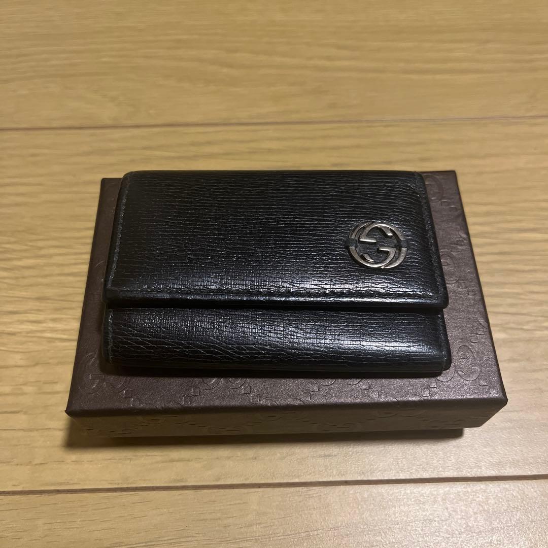 Gucci ブラック レザー キーケース 箱付き - メルカリ